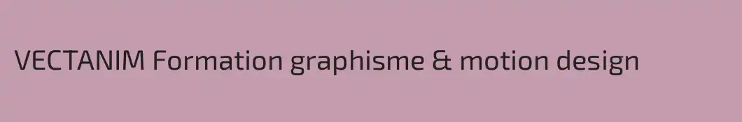 VECTANIM Formation graphisme & motion design